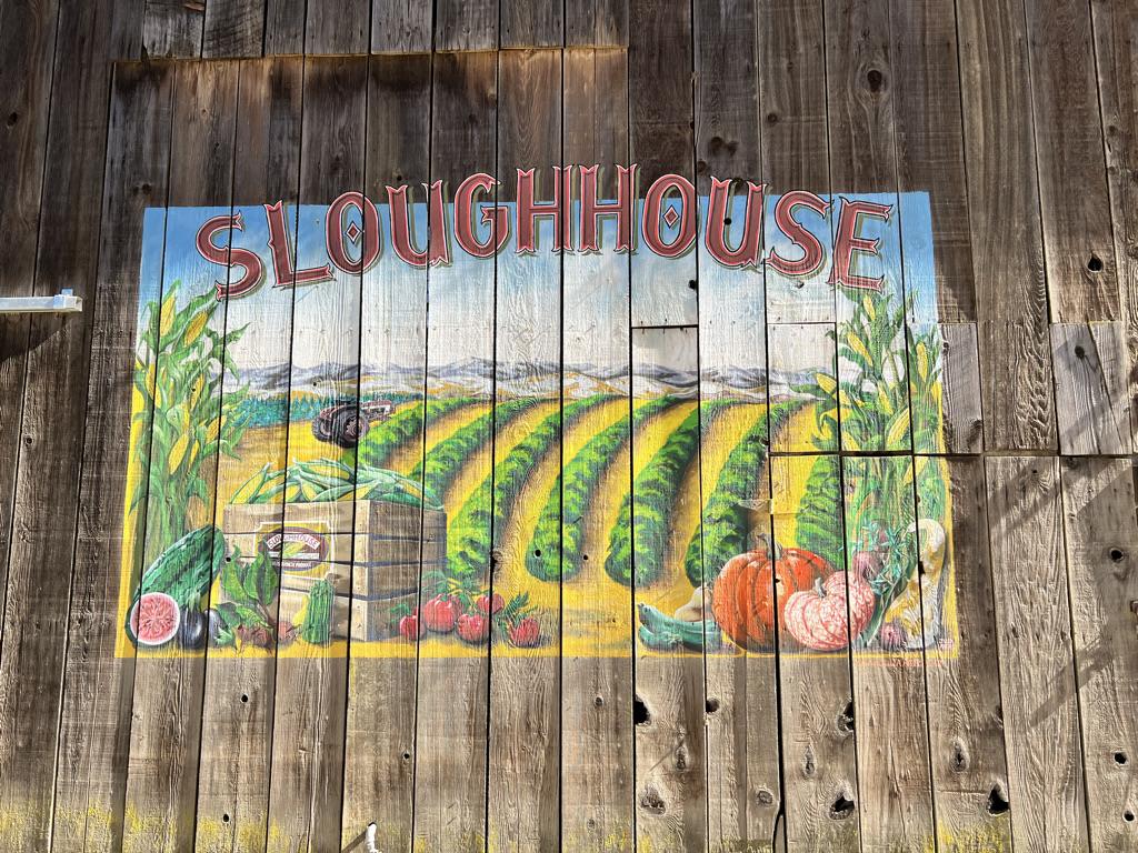 Hand-painted Sloughhouse barn mural